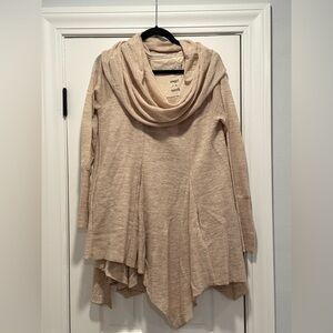 Anthropologie Angel of the North Cream Cowlneck Tunic Sweater - NWOT